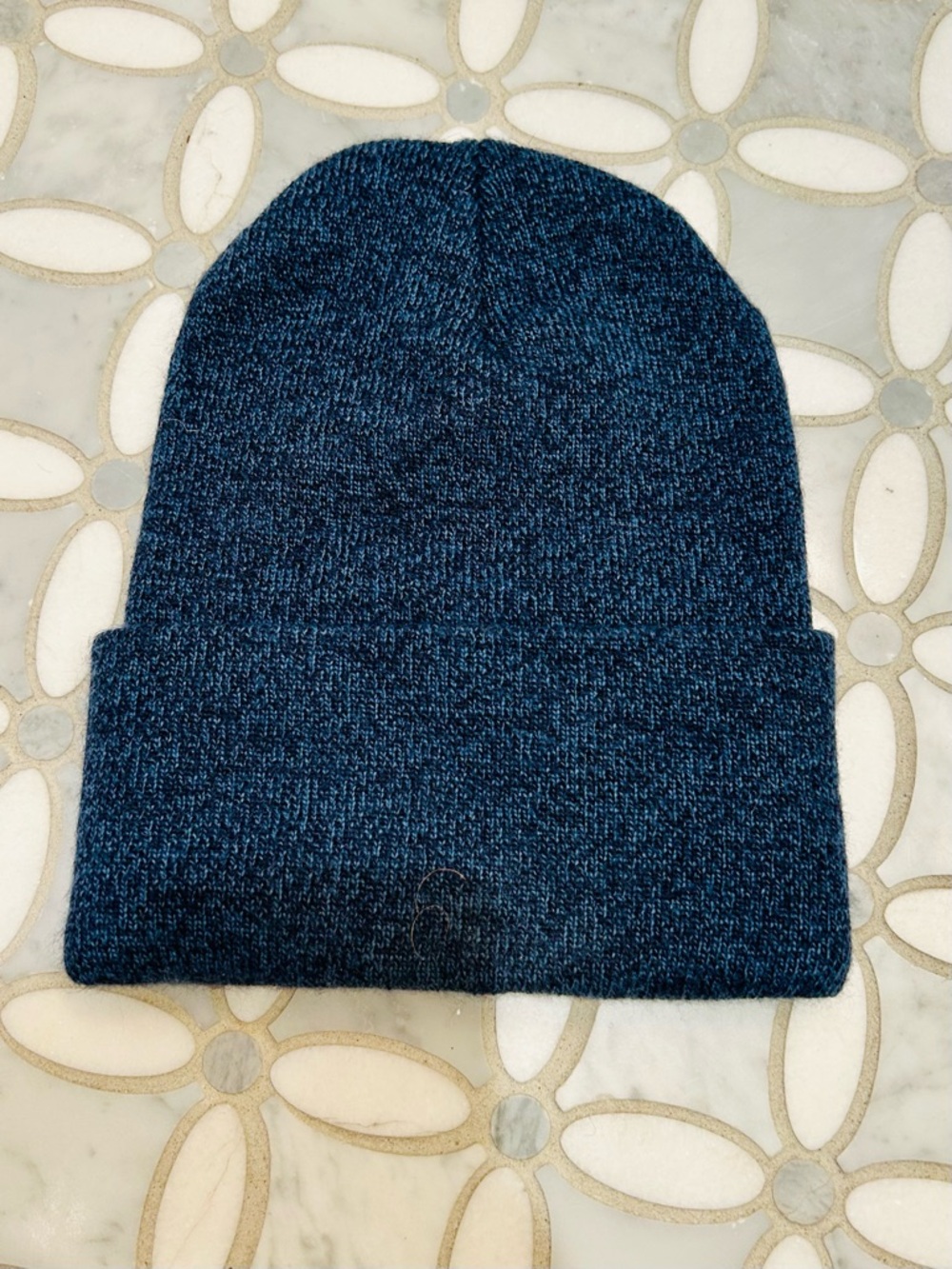 Carhartt Heather Blue Cuffed Beanie Logo Men’s One Size A18 Acrylic Watch Hat - Picture 3 of 7